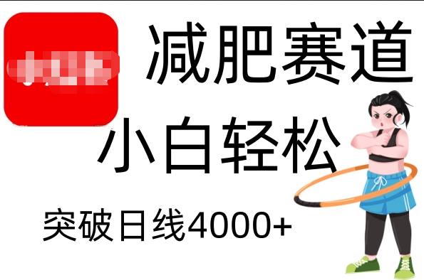 小红书减肥赛道，小白轻松日利润4000+-资源智库