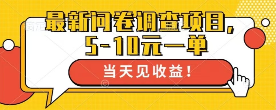 最新问卷调查项目，共12个平台，单日零撸100＋-资源智库