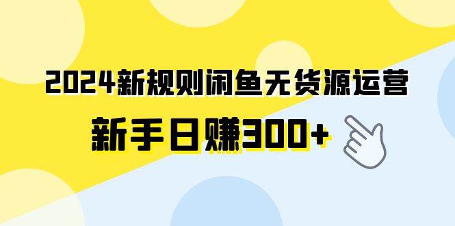 2024新规则闲鱼无货源运营新手日赚300+-资源智库