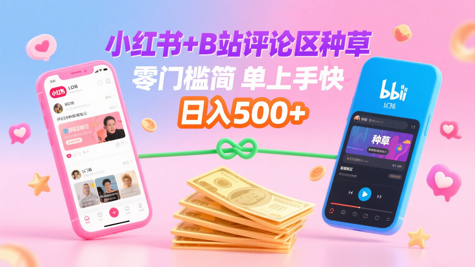 小红书+B站评论区种草，0门槛1分钟一单，只需复制粘贴，日入500+-资源智库