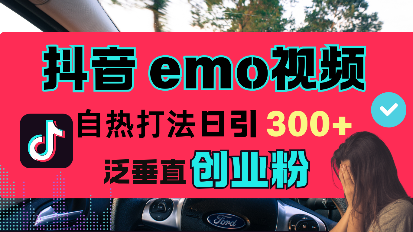 抖音“EMO视频”自热流打法，日引300+泛垂直创业粉-资源智库