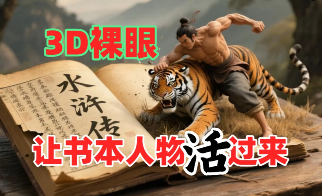书本人物裸眼3D视频，一条视频收益过千，保姆级教程-资源智库