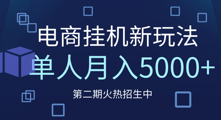 电商平台挂机新玩法，单人月入5000+攻略-资源智库