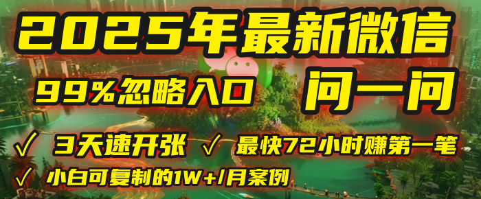 2025年，被99%的人忽视的微信问一问：每天写300字，最快3天就能“开张”赚到第一笔钱，有人已稳定月入1W+！-资源智库