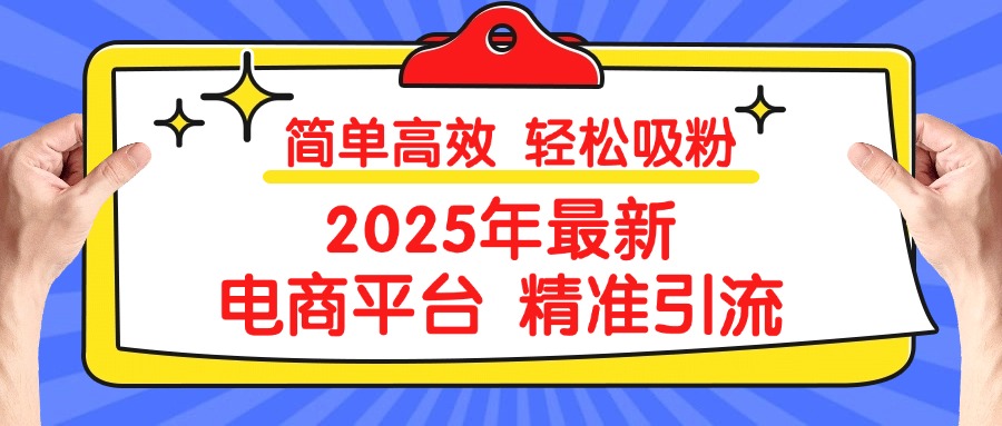 2025年最新电商平台精准引流 简单高效 轻松吸粉-资源智库