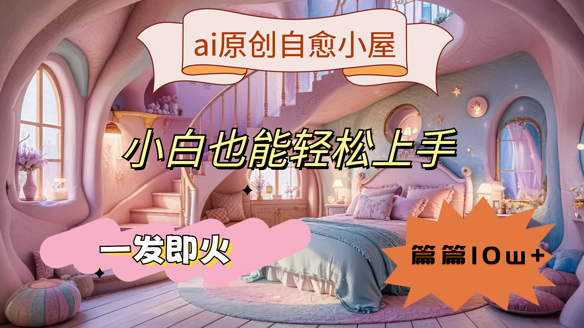 ai原创治愈小屋，小白也能轻松上手，一发即火，篇篇10w+-资源智库