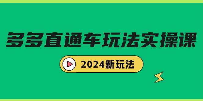 多多直通车玩法实战课，2024新玩法（7节课）-资源智库