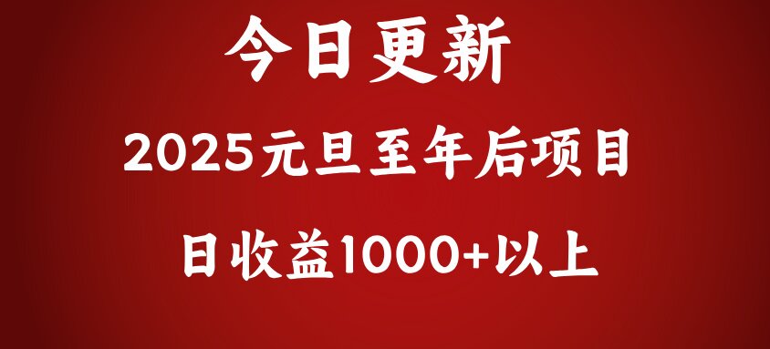 翻身项目，日收益1000+以上-资源智库