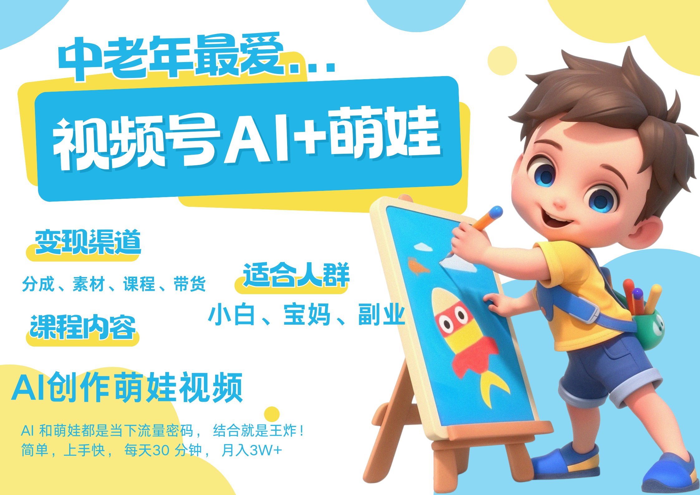 萌娃，又一爆款密码，小白3步上手，爆款率80%，每天十分钟，轻松AI变现萌娃搞钱，带货、素材、分成都非常猛，泼天流量，发布就爆！月入5W，抓紧学！-资源智库