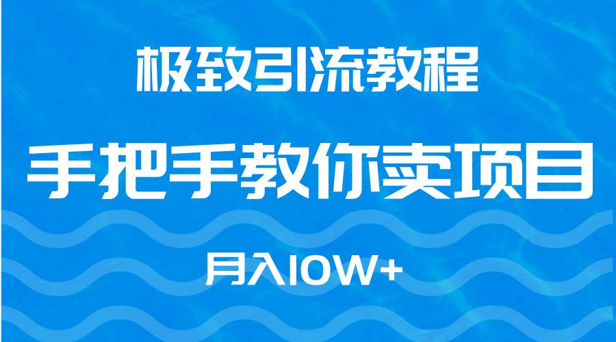 极致引流教程，手把手教你卖项目，月入10W+-资源智库