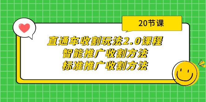 直通车收割玩法2.0课程：智能推广收割方法+标准推广收割方法（20节课）-资源智库