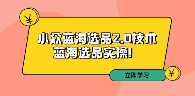 拼多多培训第33期：小众蓝海选品2.0技术-蓝海选品实操！-资源智库