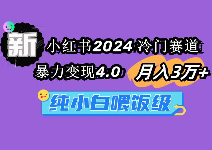 小红书2024冷门赛道 月入3万+ 暴力变现4.0 纯小白喂饭级-资源智库