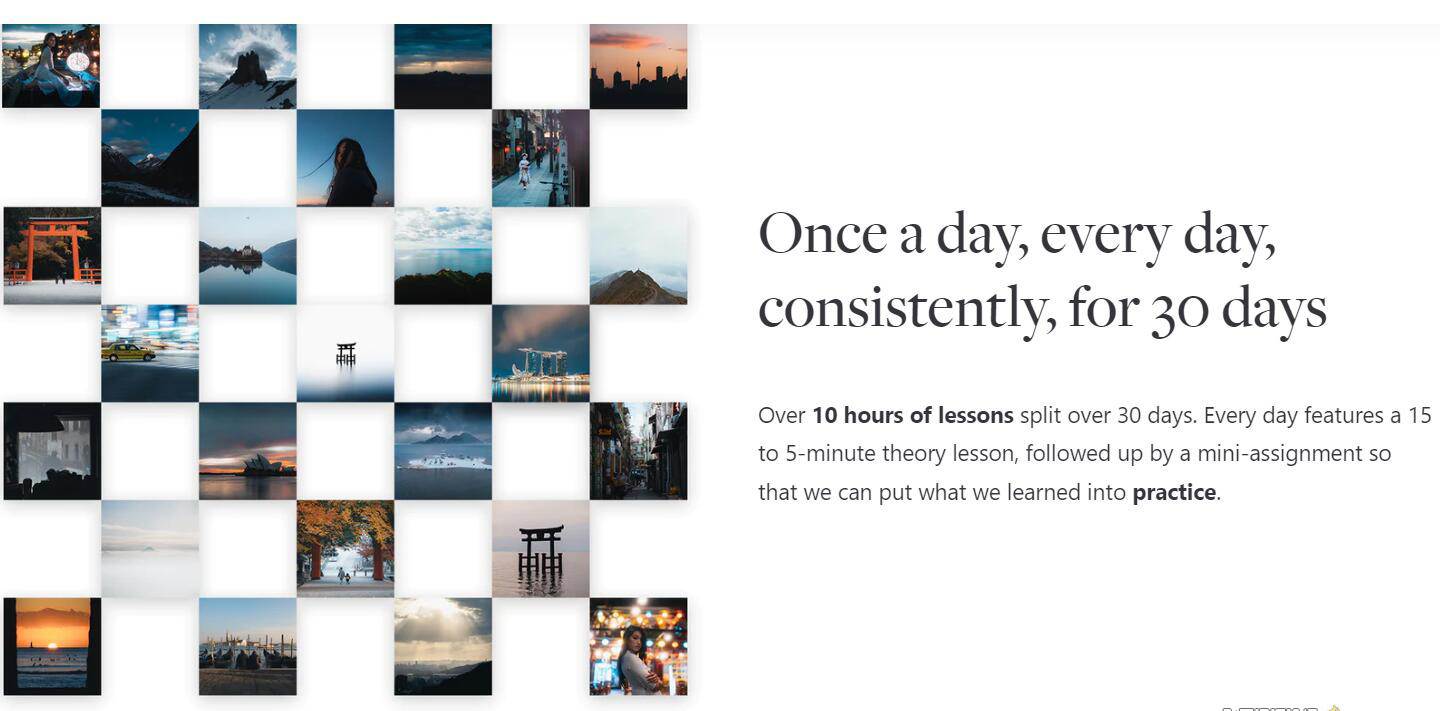 网红摄影师Pat Kay – 30天摄影基础知识加速器教程-30节课-中英字幕-资源智库