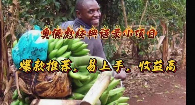 奥德彪经典语录小项目，爆款推荐，易上手，收益高-资源智库