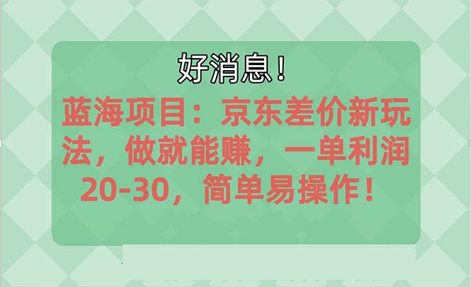 越早知道越能赚到钱的蓝海项目：京东大平台操作，一单利润20-30，简单…-资源智库
